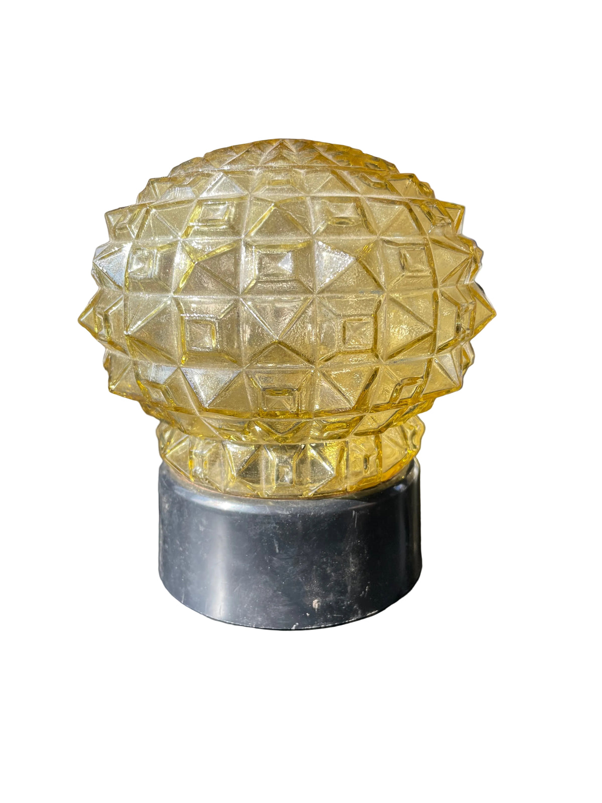Yellow glass vintage black vase sconce