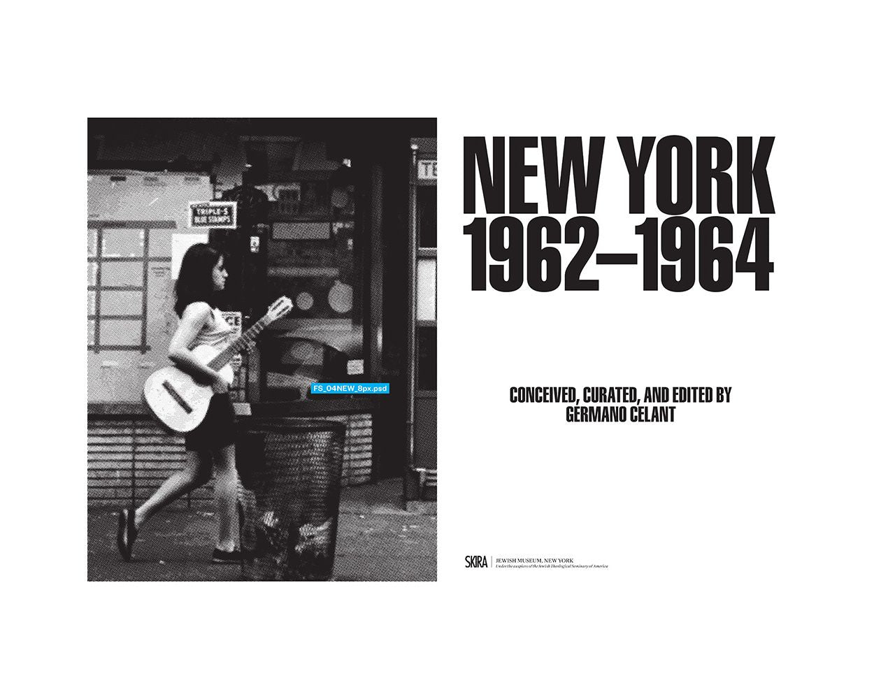 Vintage hardcover book titled "New York 1962-1964" by Ozmun Home, with a cityscape cover illustration.
