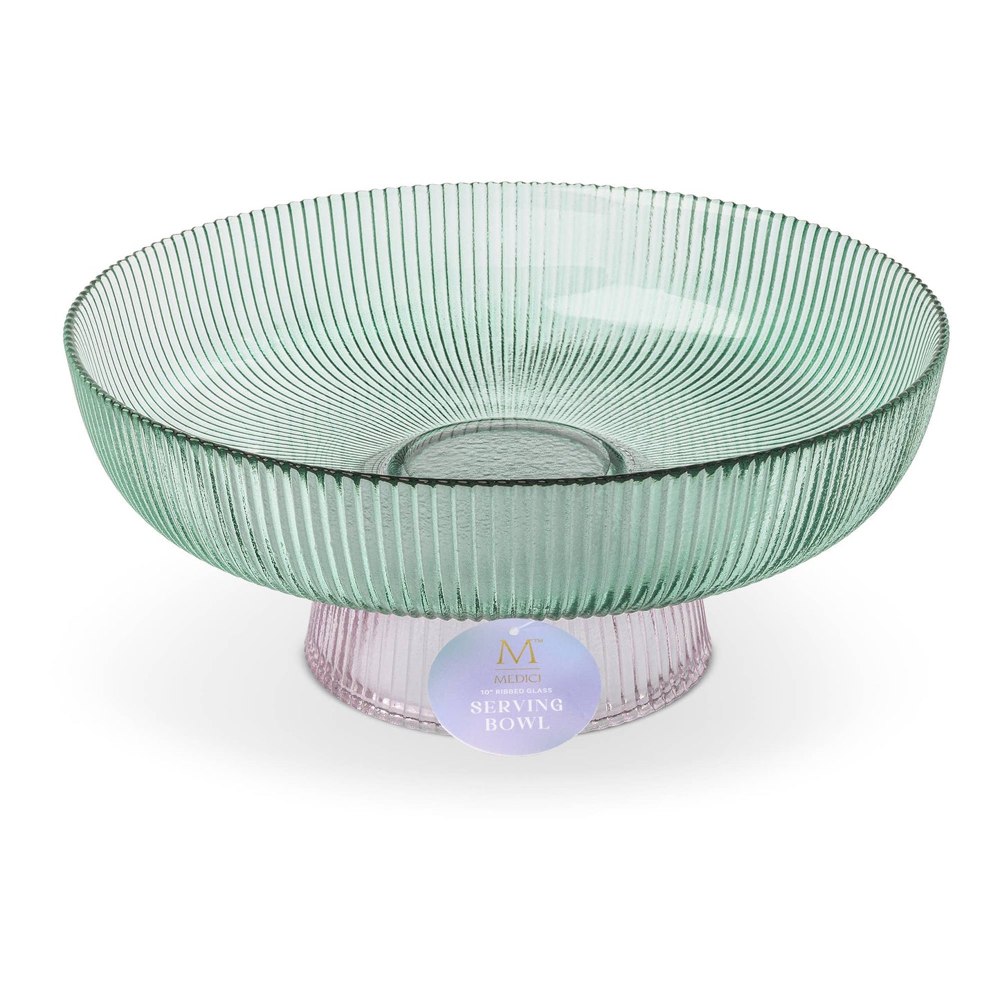 Core Home 10-inch 2-tone ribbed serving bowl with a stylish design, ideal for serving salads, side dishes, or snacks.