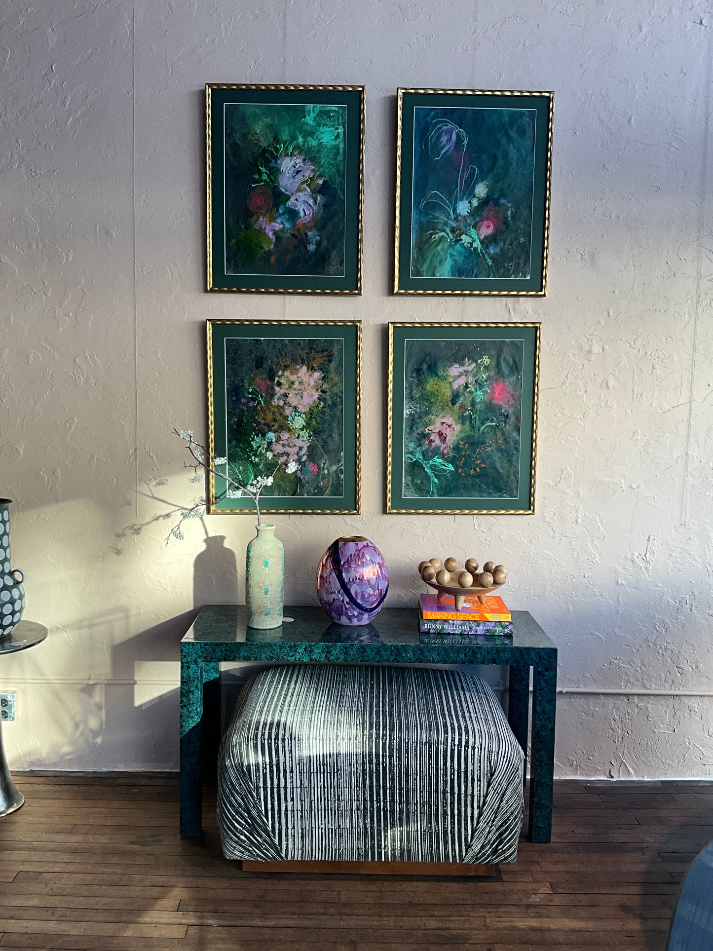 Roslyne Smith Floral Study I artwork by The Vault Creative showcasing vibrant, detailed floral illustrations on a neutral background.