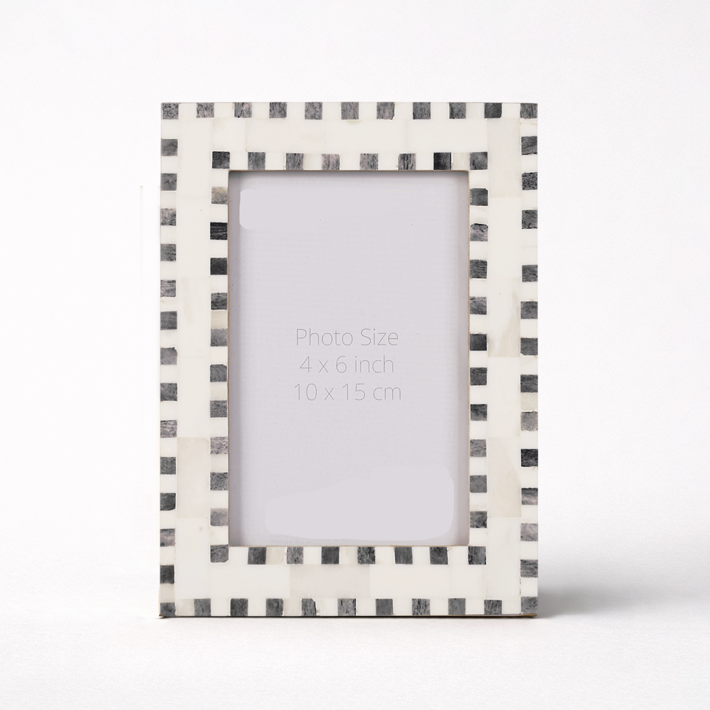 Grey White Bone Inlay Picture Photo Frame size 4x6