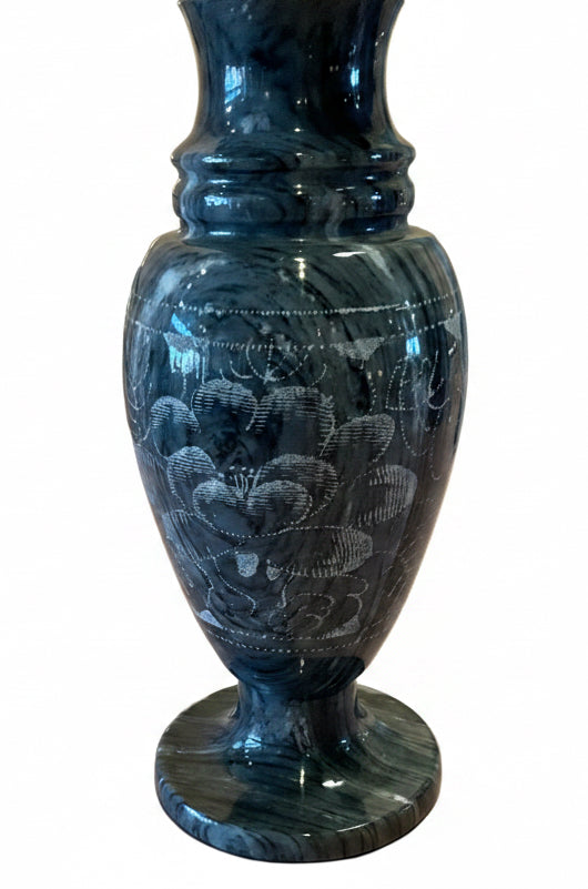 Vintage Etched Marble Vase