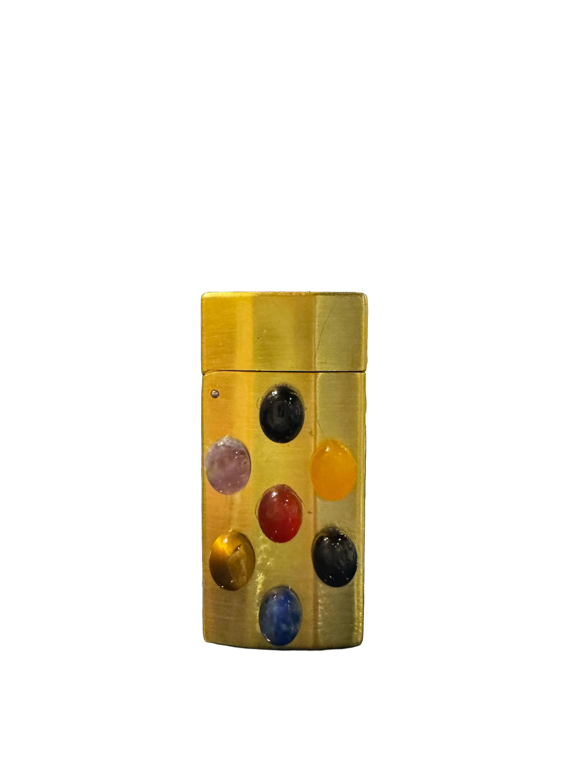 P.Grunsfeld Small Gold & Multi-Color Lighter Case