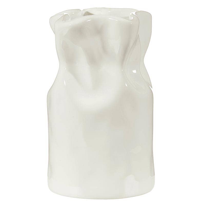 Mini cinched ceramic vase by ST x OH with a sleek, modern design and a textured ceramic finish.