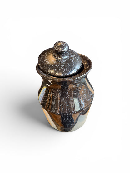 Stoneware Speckled Canister 10” Jar