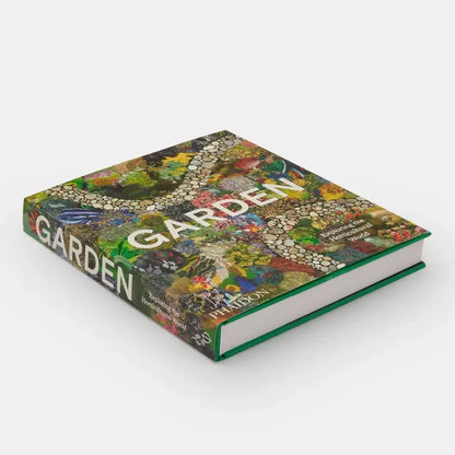 Phaidon garden book titled "Exploring The Horticultural World" showing a colorful garden scene on the cover.