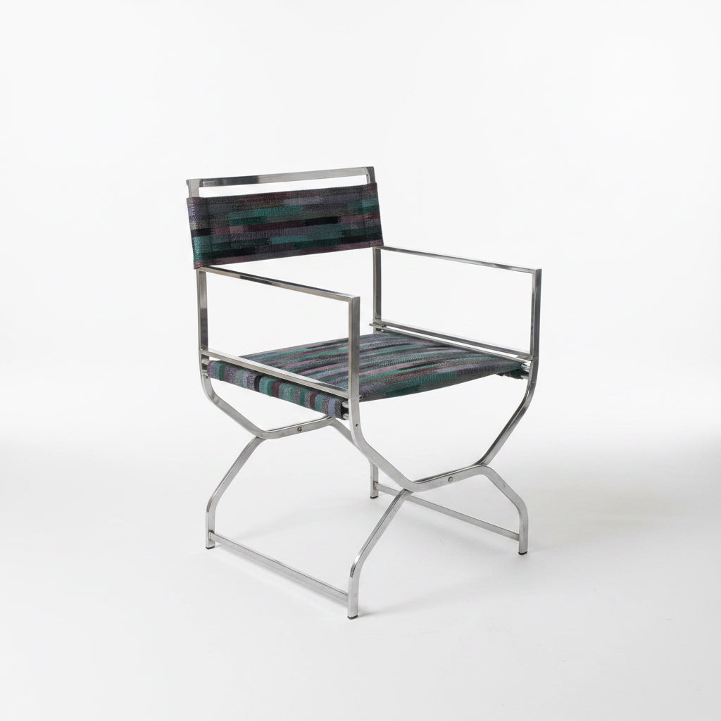 Vintage 1970s Chrome Director Chairs