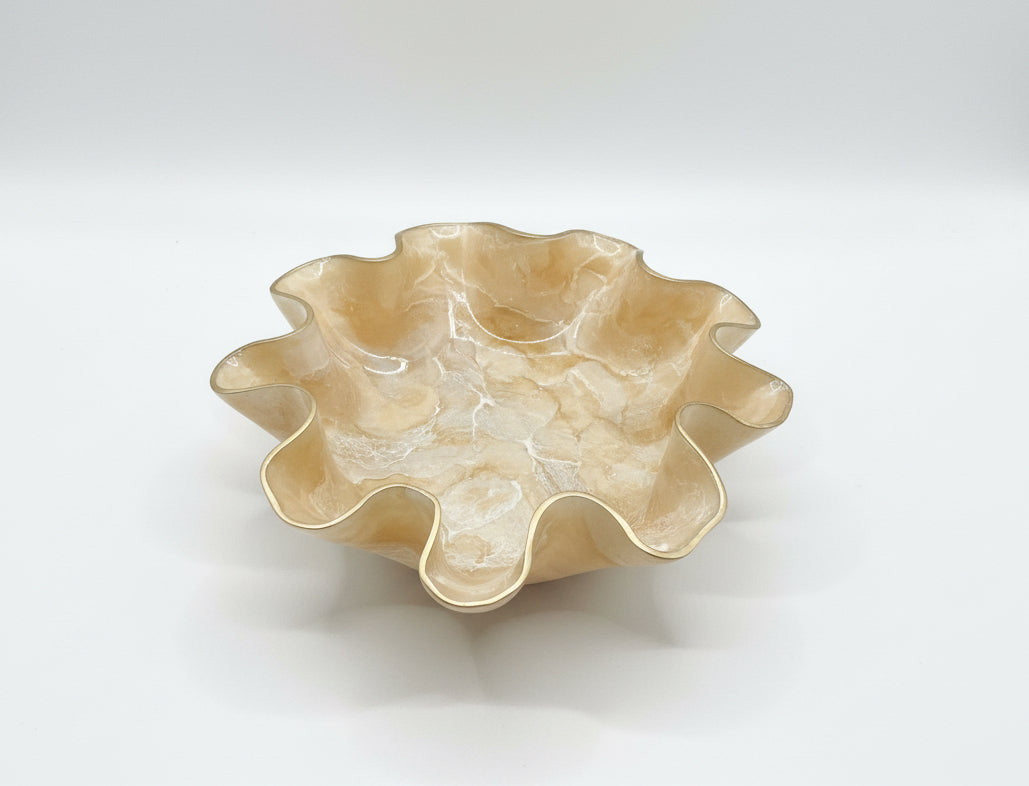 Decorative XL Champagne Gemstone Bowl by The Vault Creative, showcasing a large, colorful gemstone-inspired design.