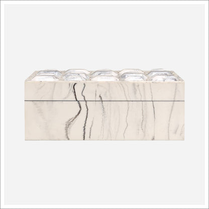 Larana Box by Kavana Decor, featuring a decorative wooden design with intricate carvings and a hinged lid.