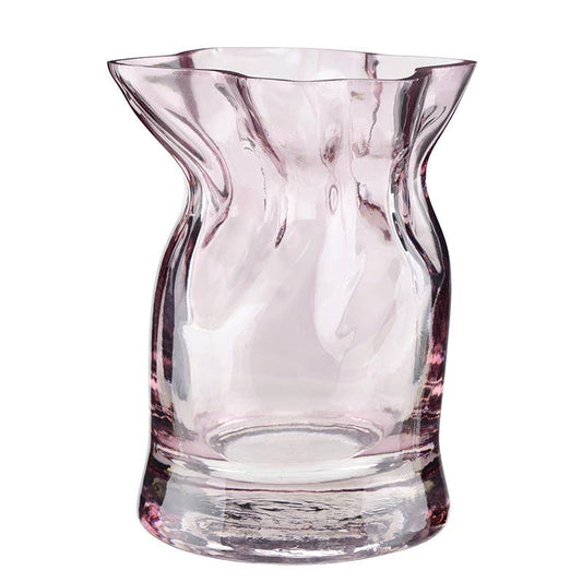 Lilac Glass Cinched Vase - Small
