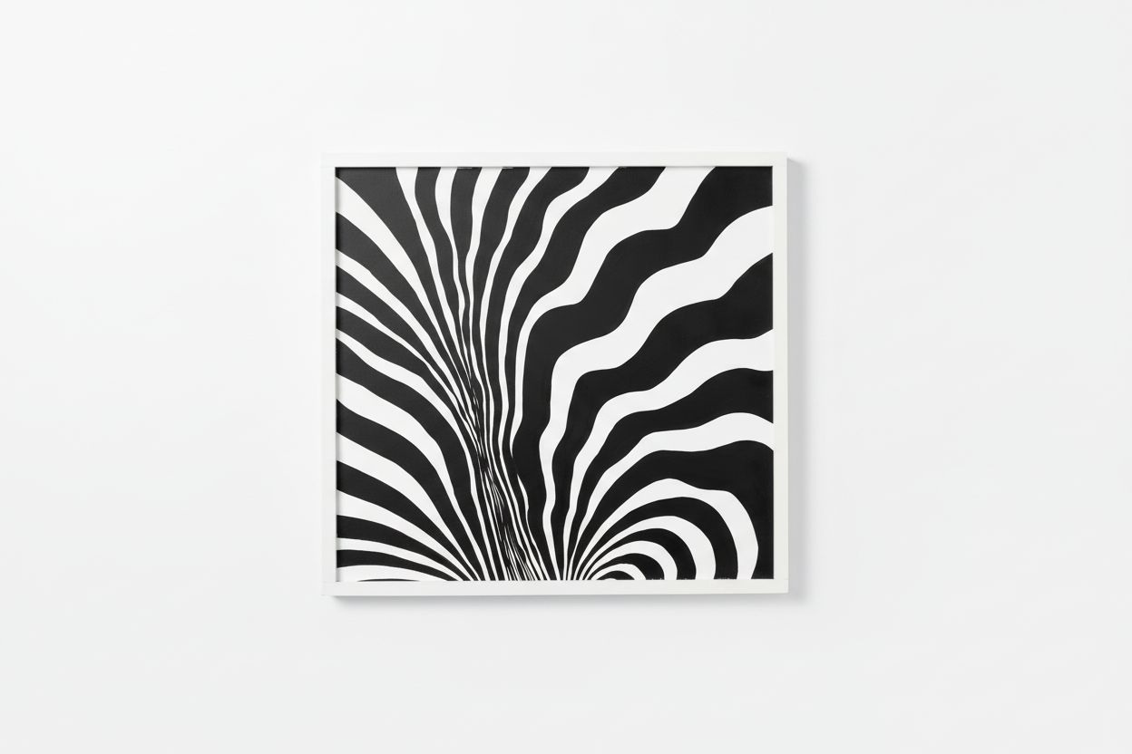 Vintage zebra painting artwork by The Vault Creative, featuring a black and white zebra illustration on canvas.