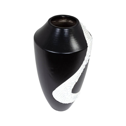 Kavana Decor Benson Tall Vase with a sleek, modern design in neutral tones, suitable for decorative display or floral arrangements.