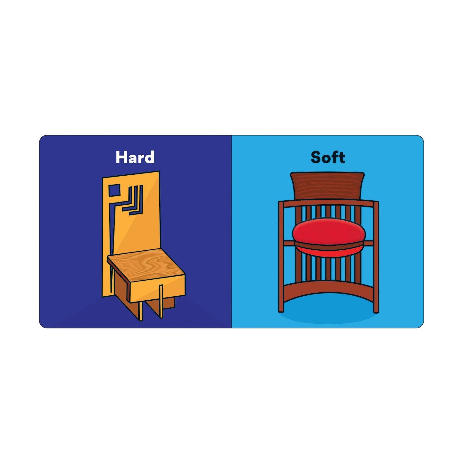 Opposites with Frank Lloyd Wright board book by Chronicle Books showing colorful illustrations of contrasting objects and patterns for children.