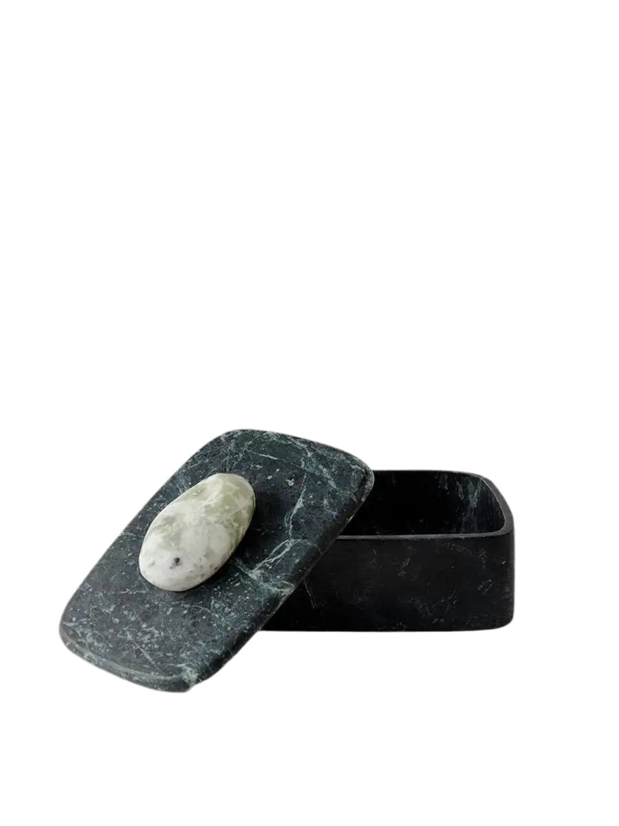 Pietra Box Verde and Irish Green by The Vault Creative, featuring a stylish green storage box with textured stone appearance.