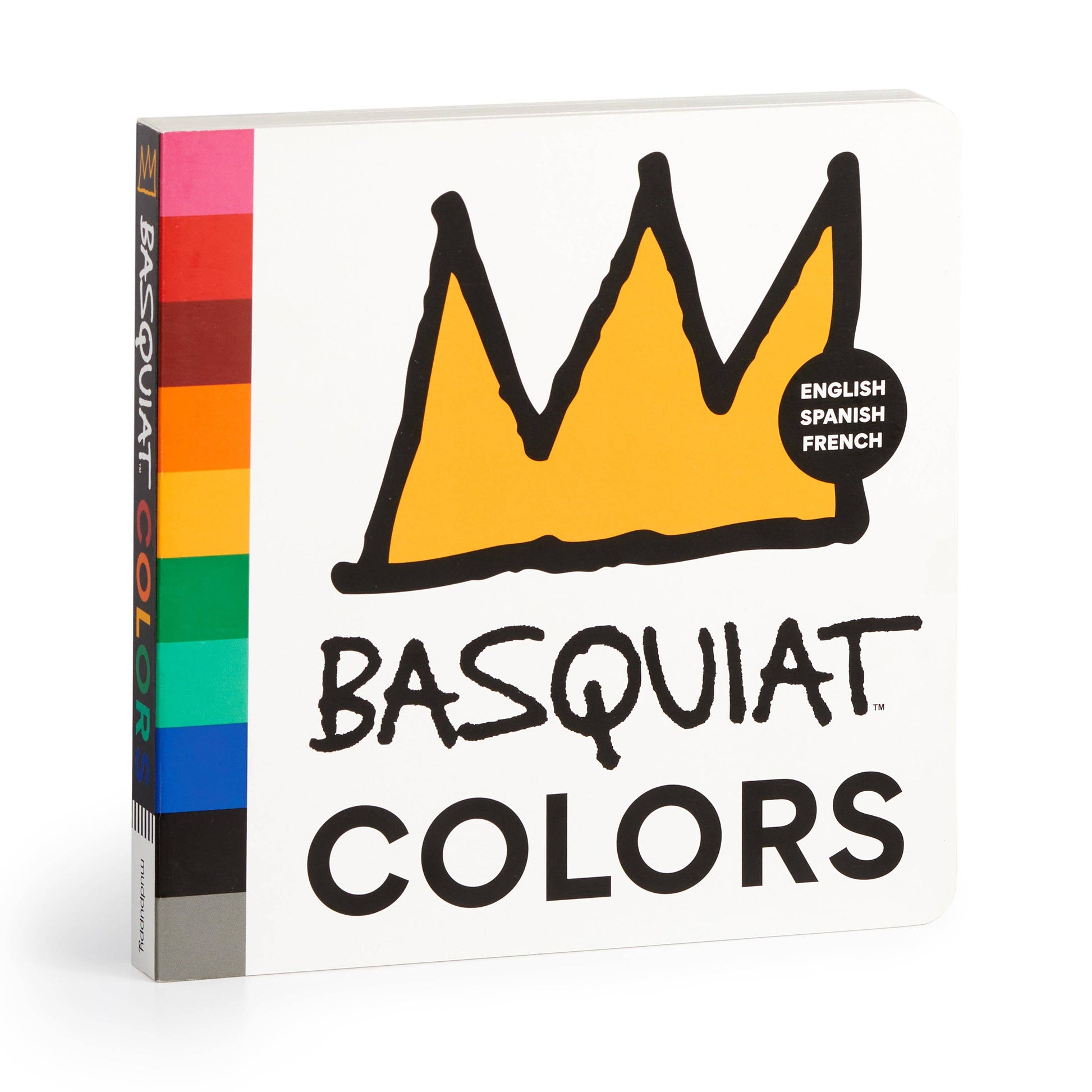 Colorful pages of the Basquiat Colors Board Book by Chronicle Books, featuring vibrant artwork inspired by Jean-Michel Basquiat.
