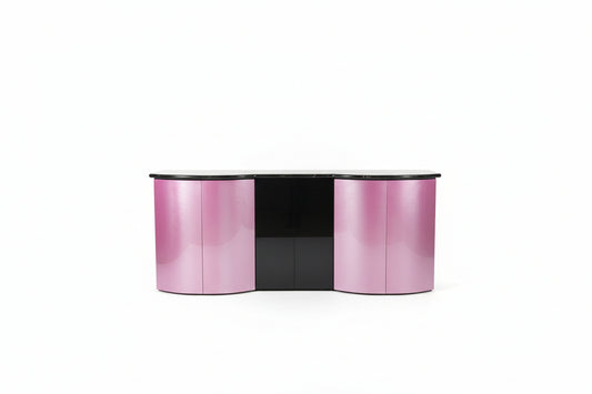 Lacqured Mod Credenza casepiece by The Vault Creative with sleek lacquered finish and modern design.