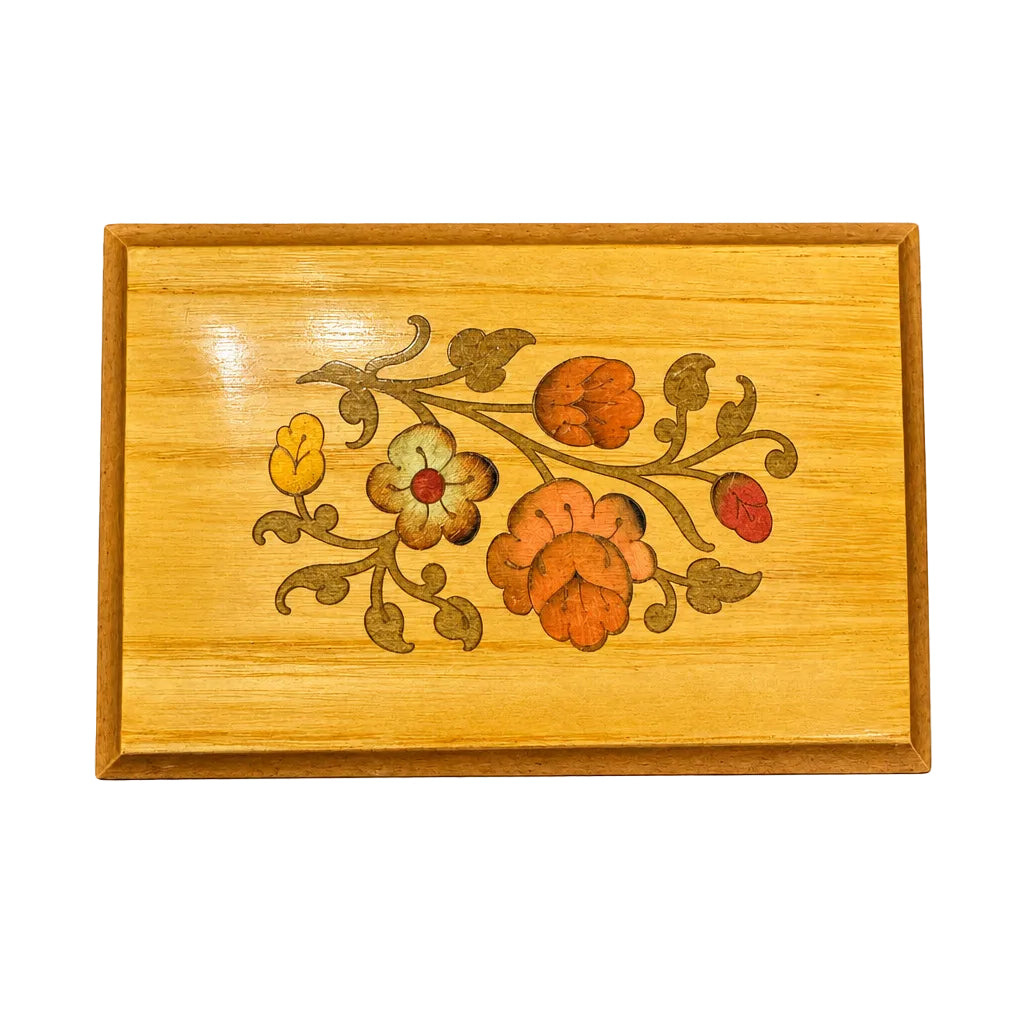 Floral wooden Keepsake Box