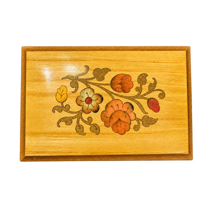 Floral wooden Keepsake Box