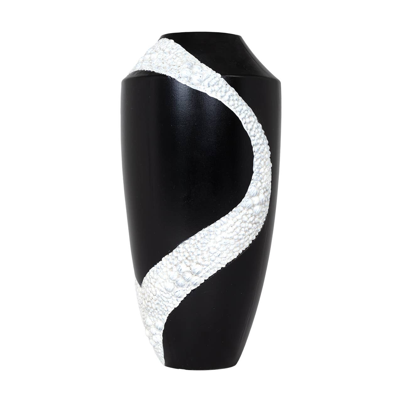 Kavana Decor Benson Tall Vase in neutral ceramic with a modern, sleek design, displayed against a plain background.