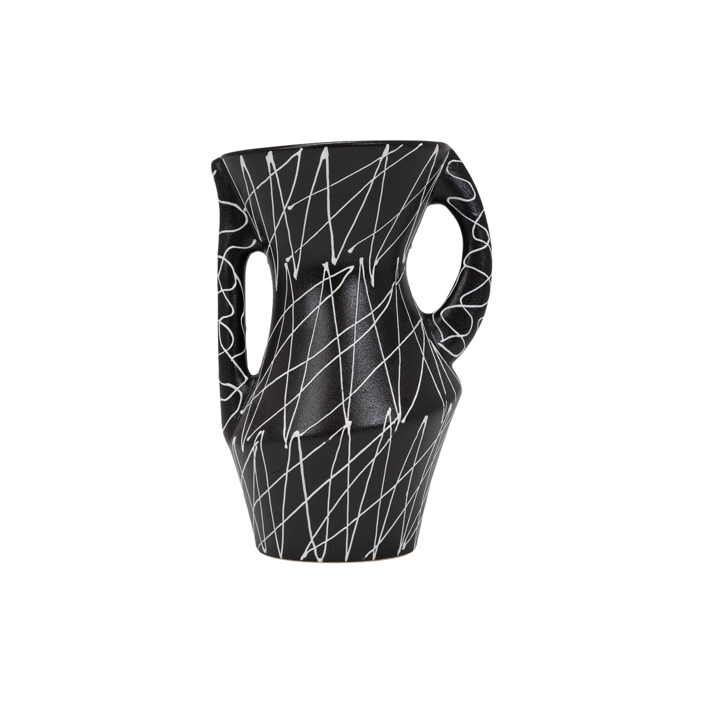 Cazden Short Vase by ST x OH, ceramic with a smooth finish, shown in a minimalist setting.