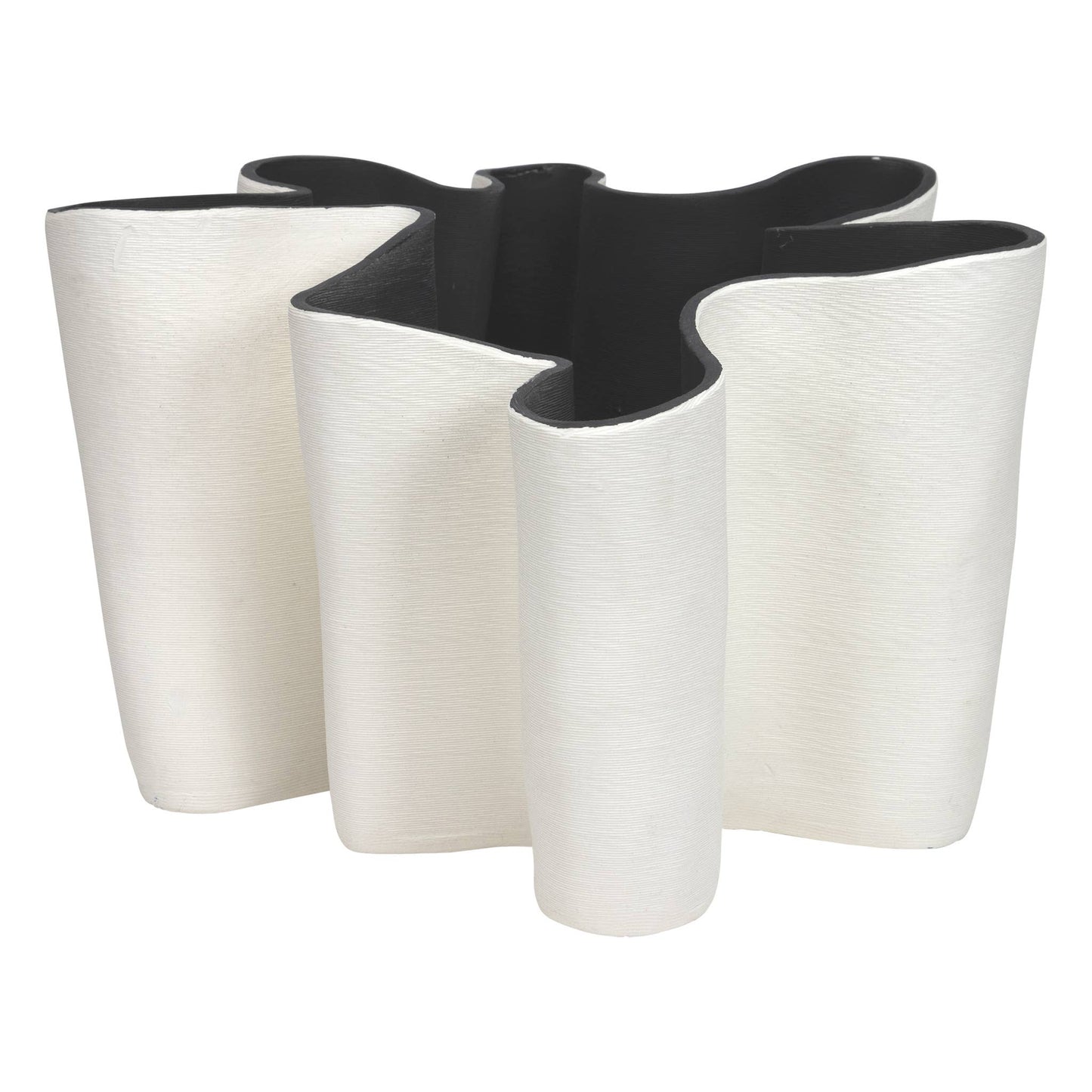 ST x OH Navarro short tabletop vase with a sleek, modern design, featuring a smooth surface and open top.