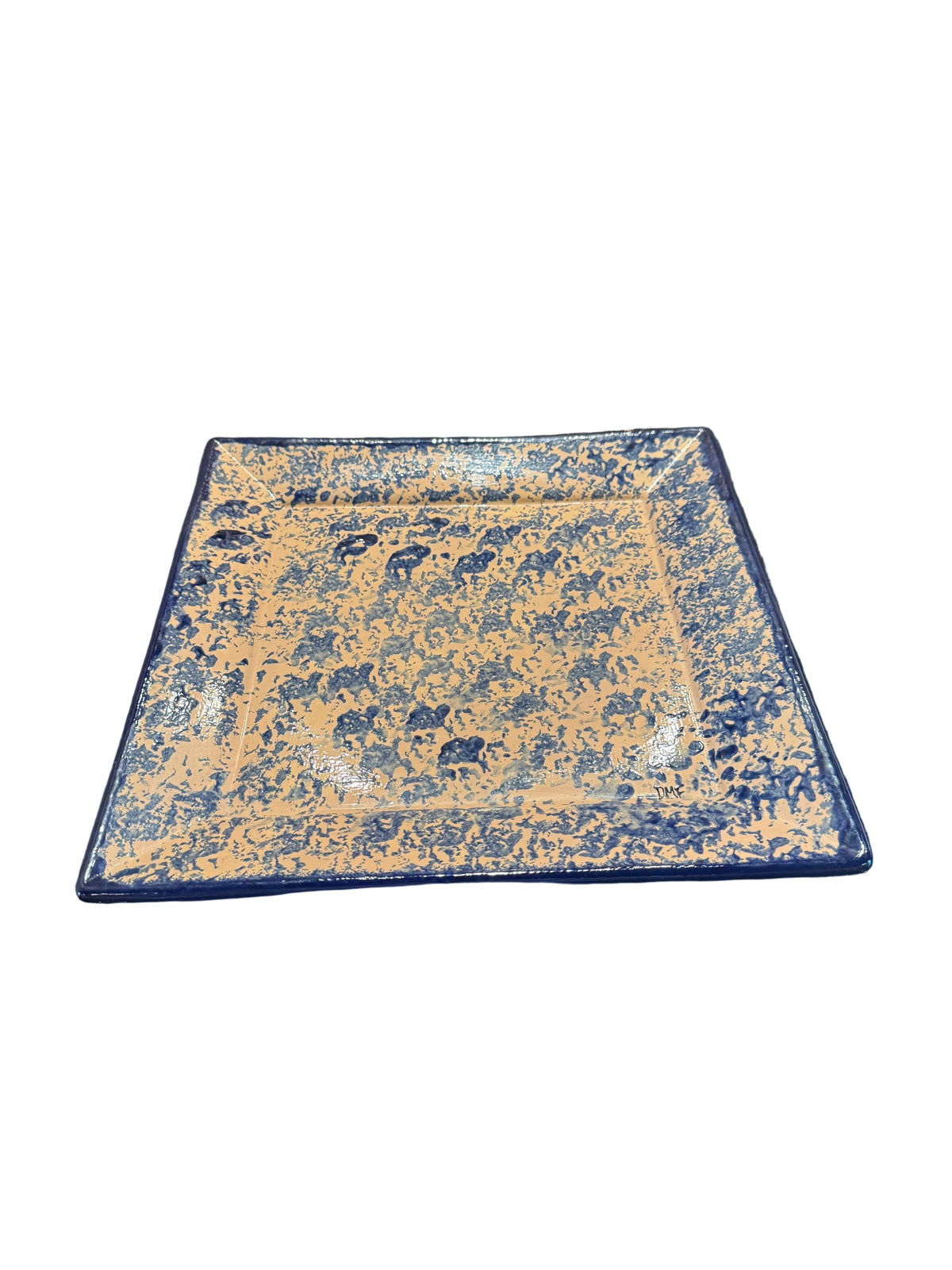 Blue Speckled Square Tray