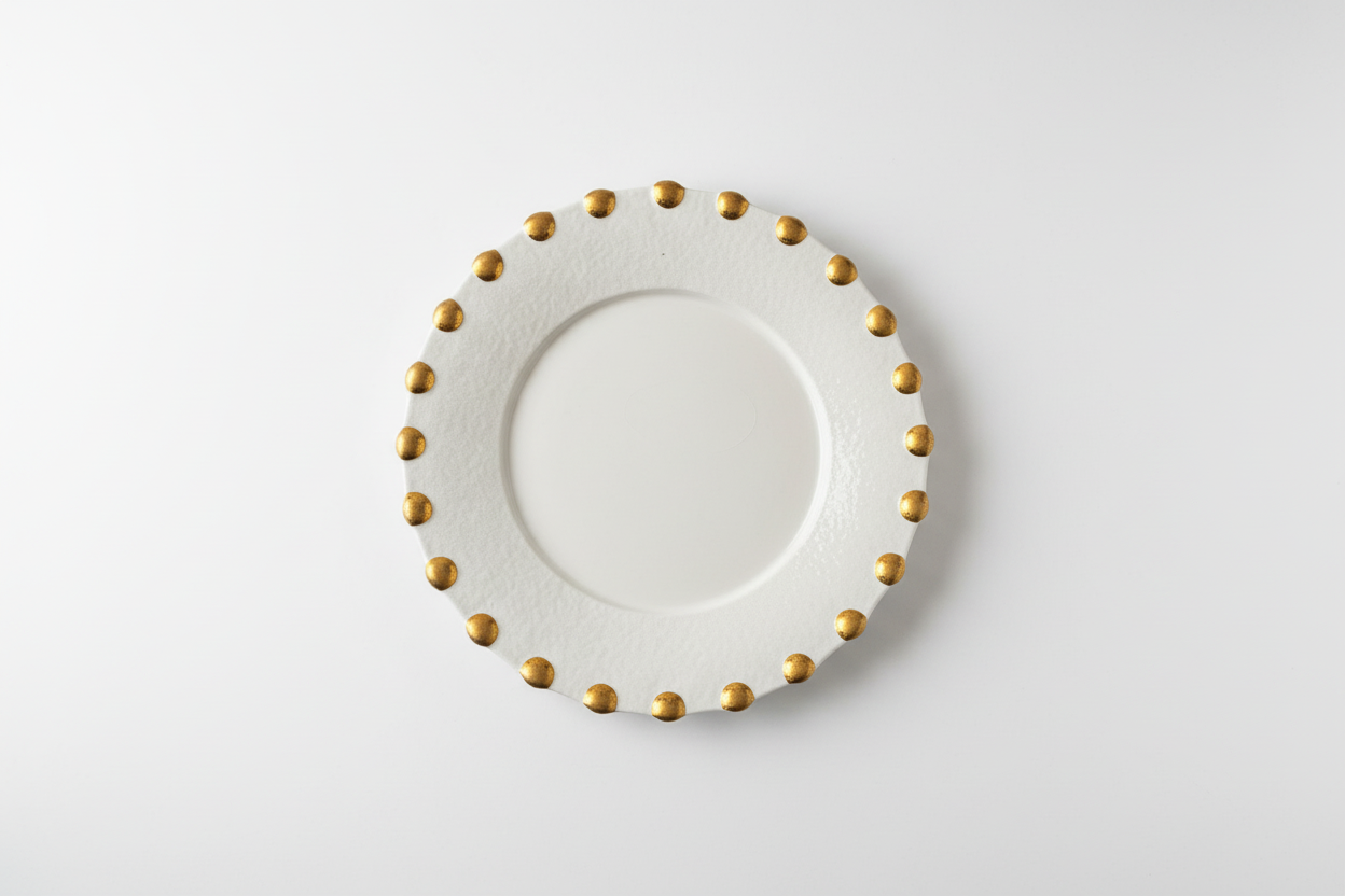 Vietri vintage decorative plate from ST x OH collection with intricate patterns and a classic design.