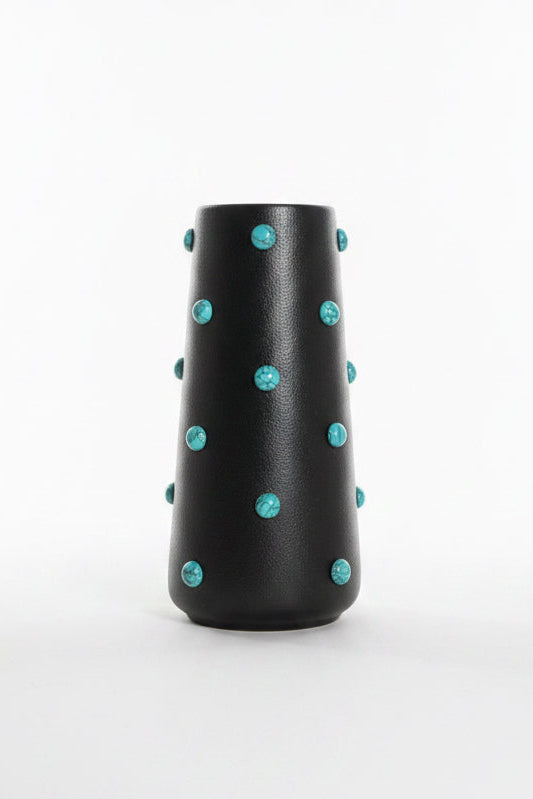 P. Grunsfeld Studded 10” Vase
