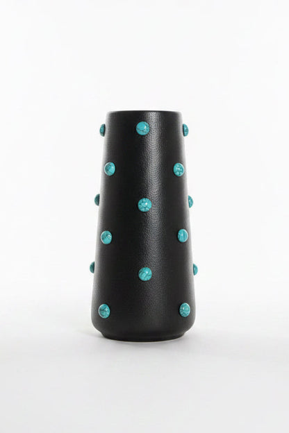 P. Grunsfeld Studded 10” Vase