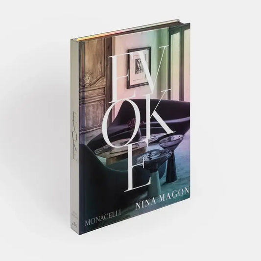 Cover image of "Evoke" by Nina Magon, a Phaidon book featuring contemporary design and interior photography on the cover.