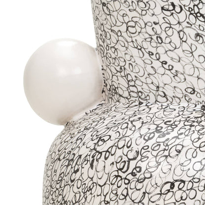 Kavana Decor Eridan Vase, ceramic with textured design, neutral tones, and a sleek modern shape, ideal for decorative display.
