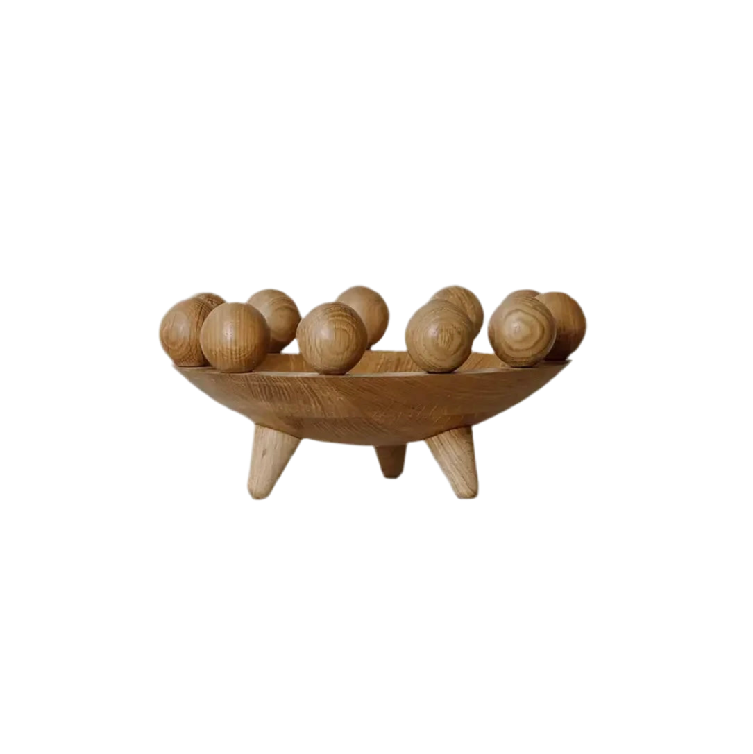 Natural Ball Boy sculpture by The Vault Creative, detailed wooden figurine with realistic ball boy features on a wooden base.