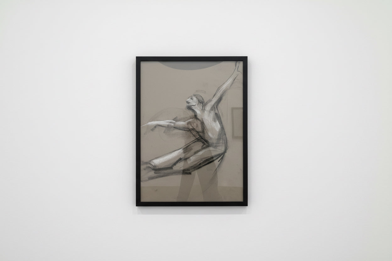 Vintage Life Drawing Sketch 1 by The Vault Creative showing a detailed human figure outline on textured paper.