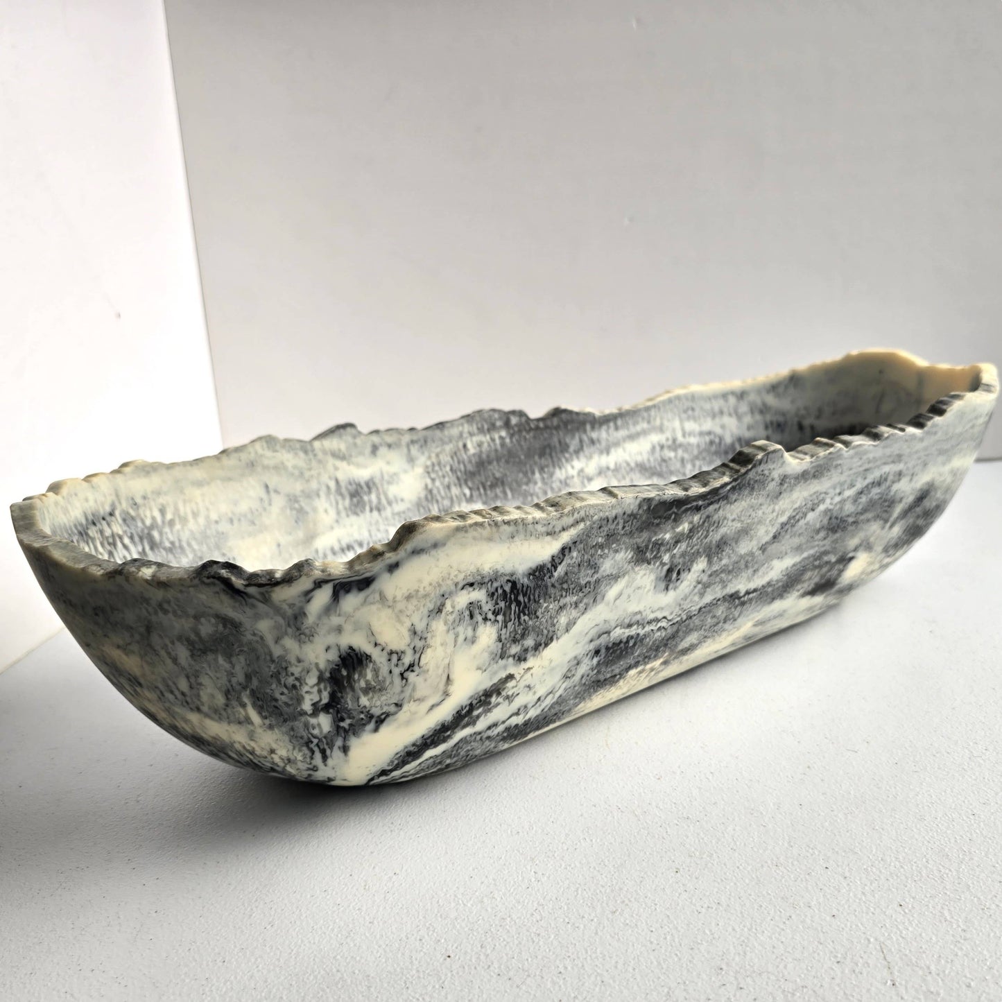 Large Resin Trough - Entryway Catchall - Decorative Bowl
