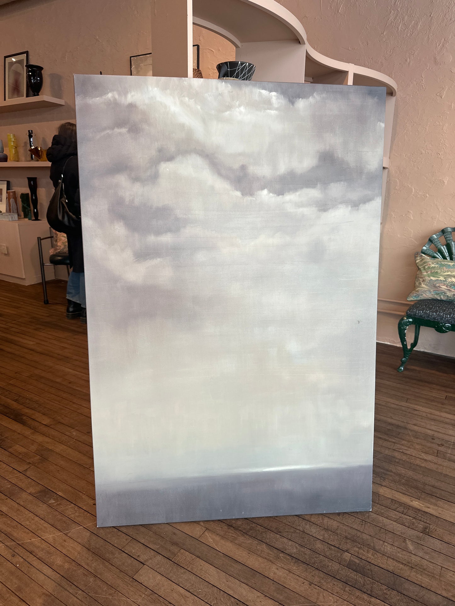 Storm Cloud screen print by The Vault Creative featuring a detailed, moody cloud design on high-quality paper.
