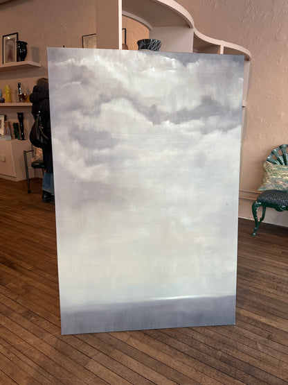 Storm Cloud screen print by The Vault Creative featuring a detailed, moody cloud design on high-quality paper.