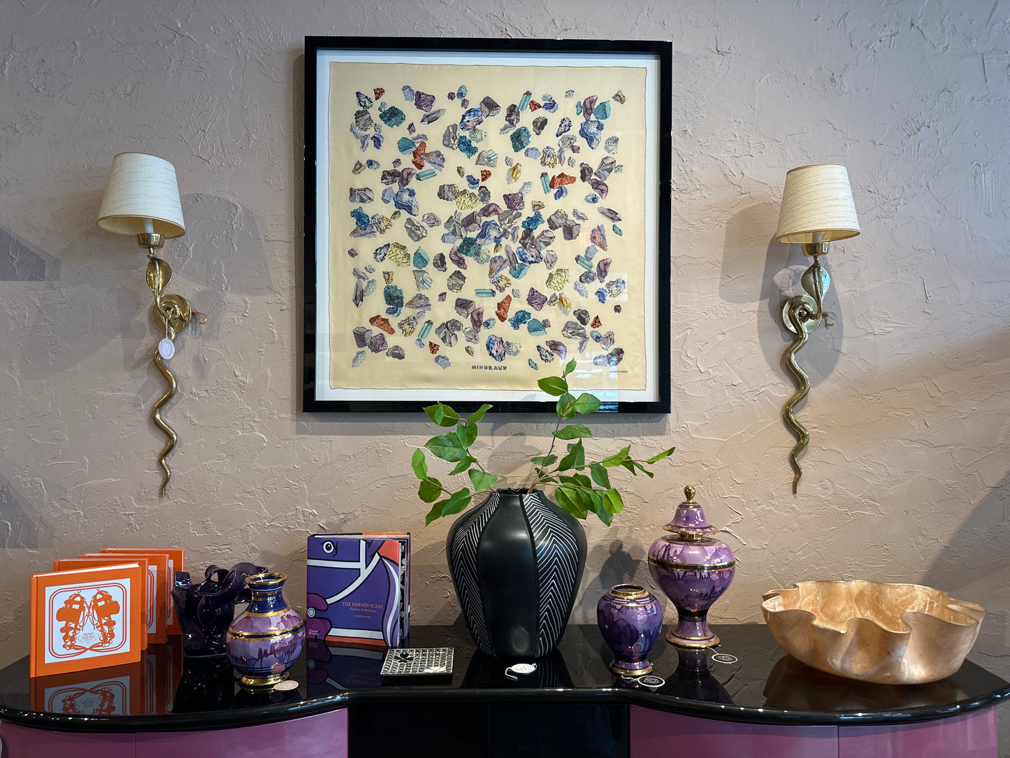 Decorative XL Champagne Gemstone Bowl by The Vault Creative, showcasing a large, colorful gemstone-inspired decorative bowl.