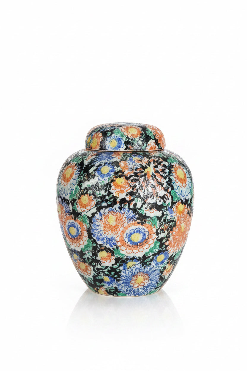 Porcelain Floral Ginger Jar