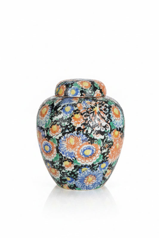 Porcelain Floral Ginger Jar