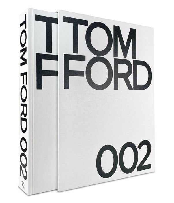 Tom Ford 002 book cover featuring sleek design and modern typography, published by Penguin Random House LLC