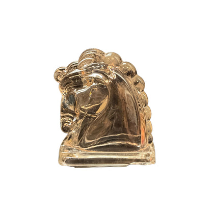 Clear glass horse bookends by The Vault Creative, featuring detailed horse figures perfect for book organization and decorative display.