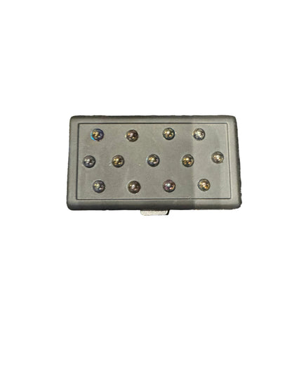 Black P.Grunsfeld cigarette case by The Vault Creative with oil-slicked gem accents, stylish and compact for everyday use