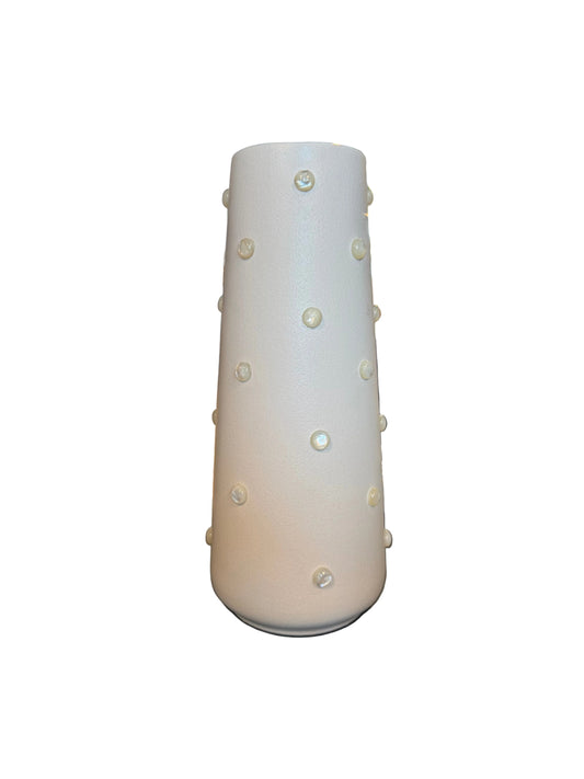 P. Grunsfeld 10” White on White Vase