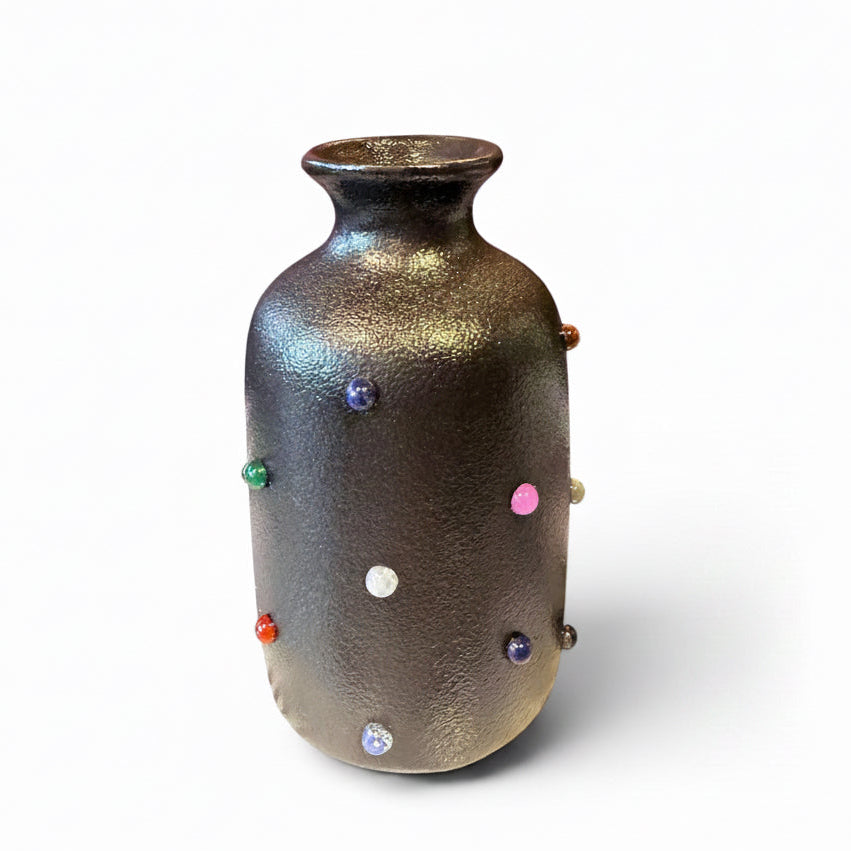 P.Grunsfeld Marcia ceramic bud vase by The Vault Creative with a sleek, modern design and smooth finish.
