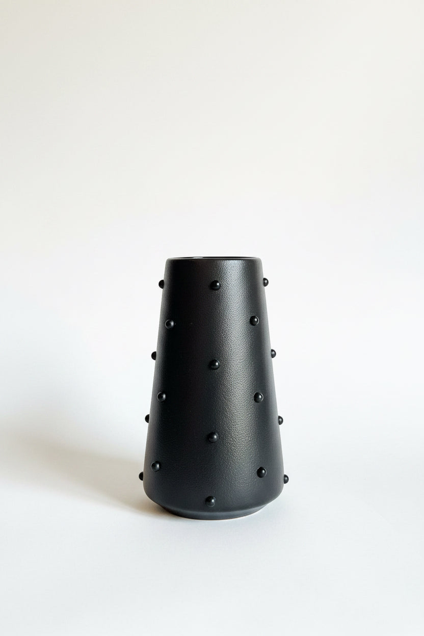 P. Grunsfeld Studded 6” Vase