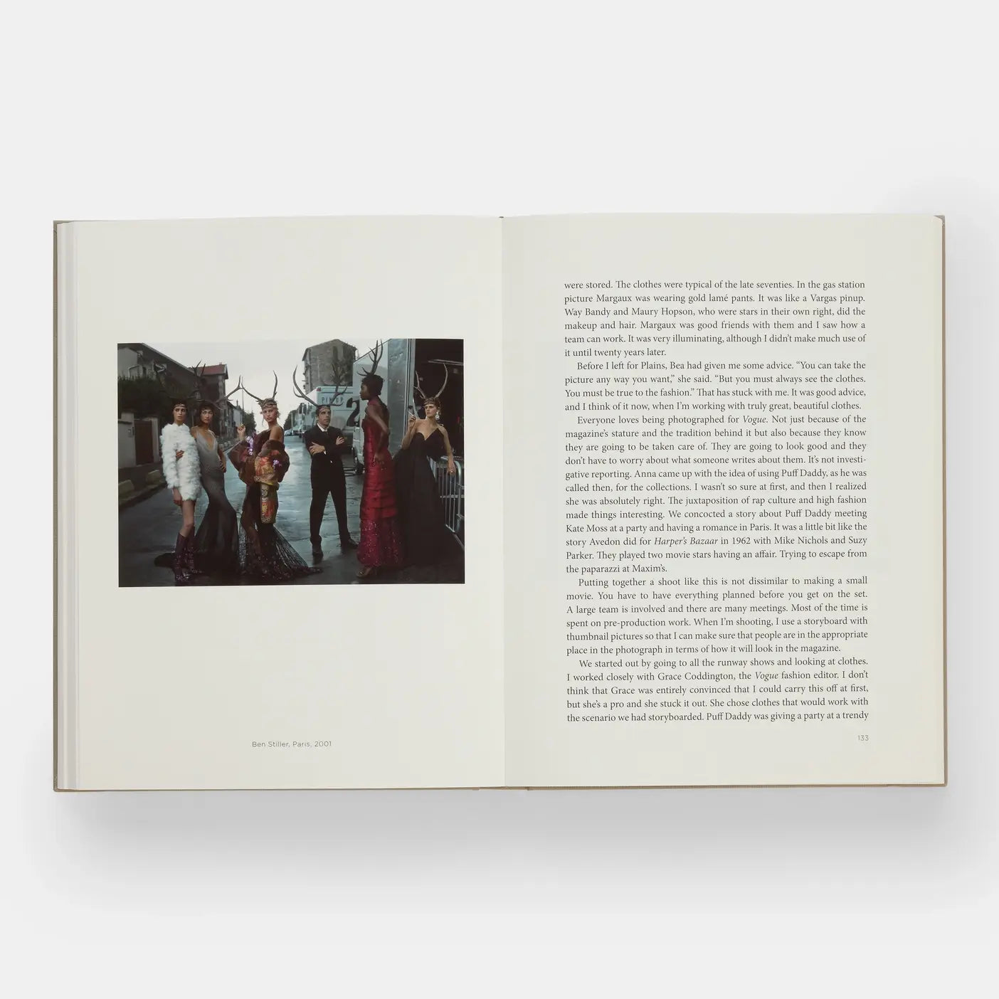 Cover of Annie Leibovitz At Work book by Phaidon featuring a black and white portrait photograph.