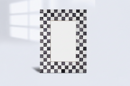 Checked Bone Inlay Picture Frame 5x7