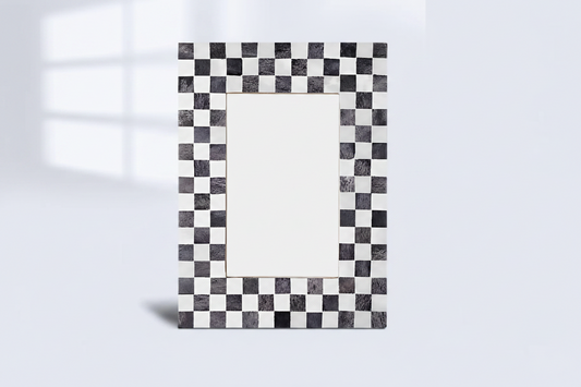 Checked Bone Inlay Picture Frame 5x7