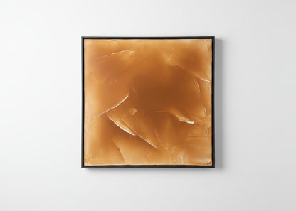 Glossy caramel painting by The Vault Creative featuring rich, warm caramel tones and smooth texture.