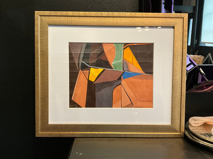 French Brown Abstract ‘89 by The Vault Creative featuring bold, textured brown and beige abstract artwork on canvas.